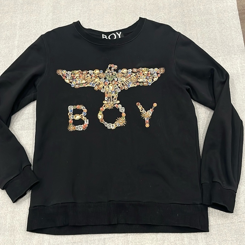 [S]Boy London graphic Black Sweatshirt Rare Print